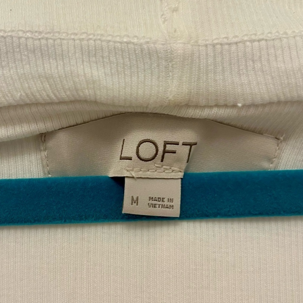 LOFT Ribbed Off the Shoulder Top - Picture 3 of 7